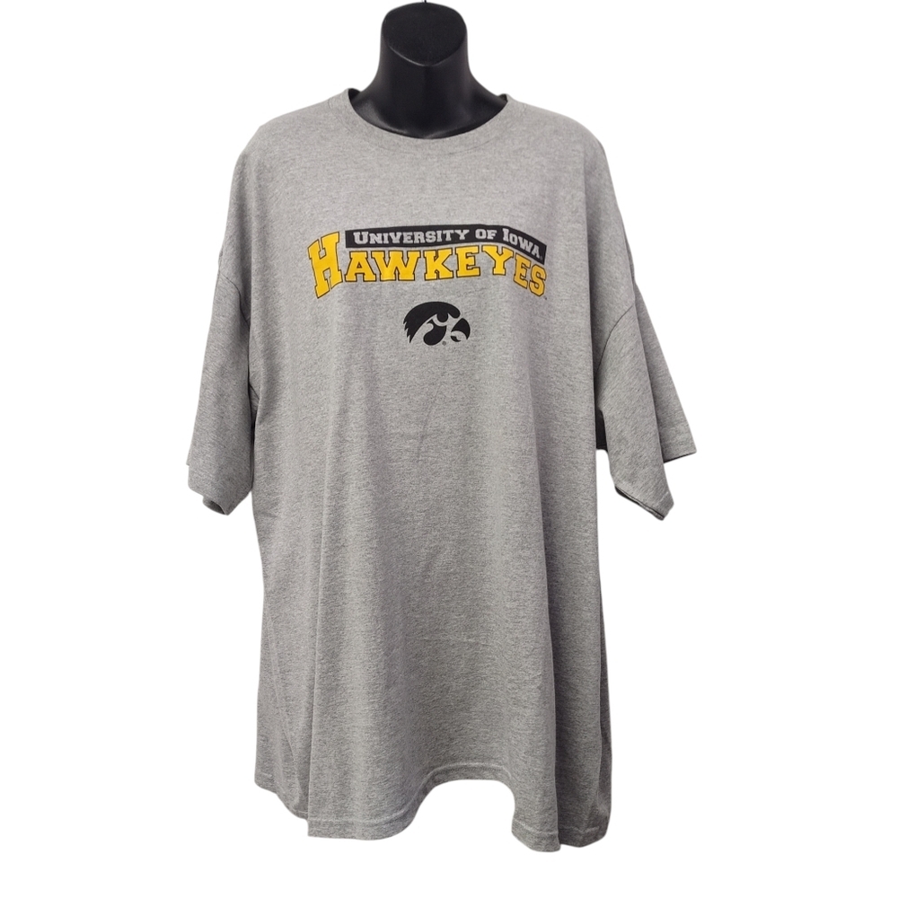 Gildan University of Iowa Hawkeyes Mens Gray Short Sleeve T-shirt Size 2XL NWT